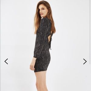 Topshop Glitter Mini Dress PETITE